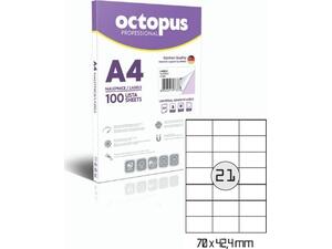 Ετικέτες αυτοκόλλητες OCTOPUS no 0207 70x42.3mm  (Λευκό)